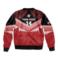 Custom Mate Maa Tonga XIII Bomber Jacket Tongan Kupesi Ngatu - Rugby Style