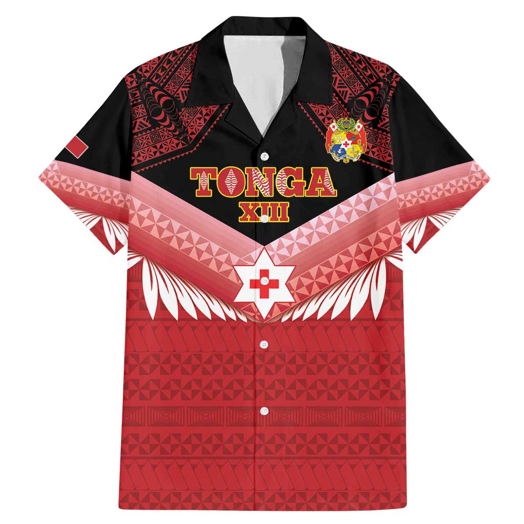 Custom Mate Maa Tonga XIII Family Matching Mermaid Dress and Hawaiian Shirt Tongan Kupesi Ngatu - Rugby Style