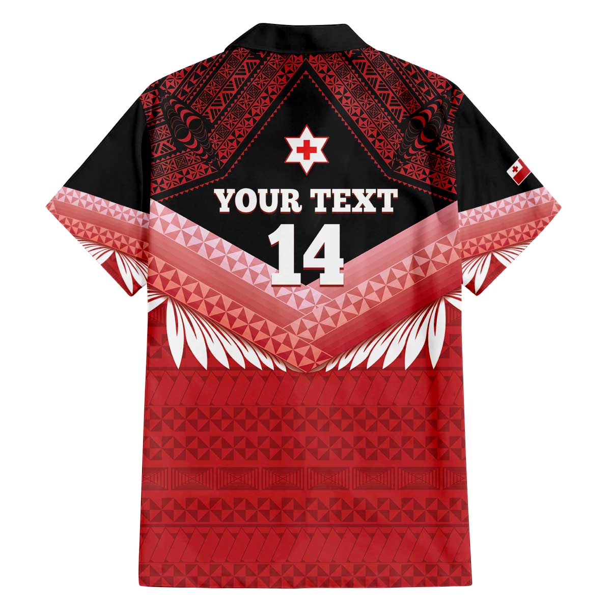 Custom Mate Maa Tonga XIII Family Matching Off The Shoulder Long Sleeve Dress and Hawaiian Shirt Tongan Kupesi Ngatu - Rugby Style LT14 - Polynesian Pride