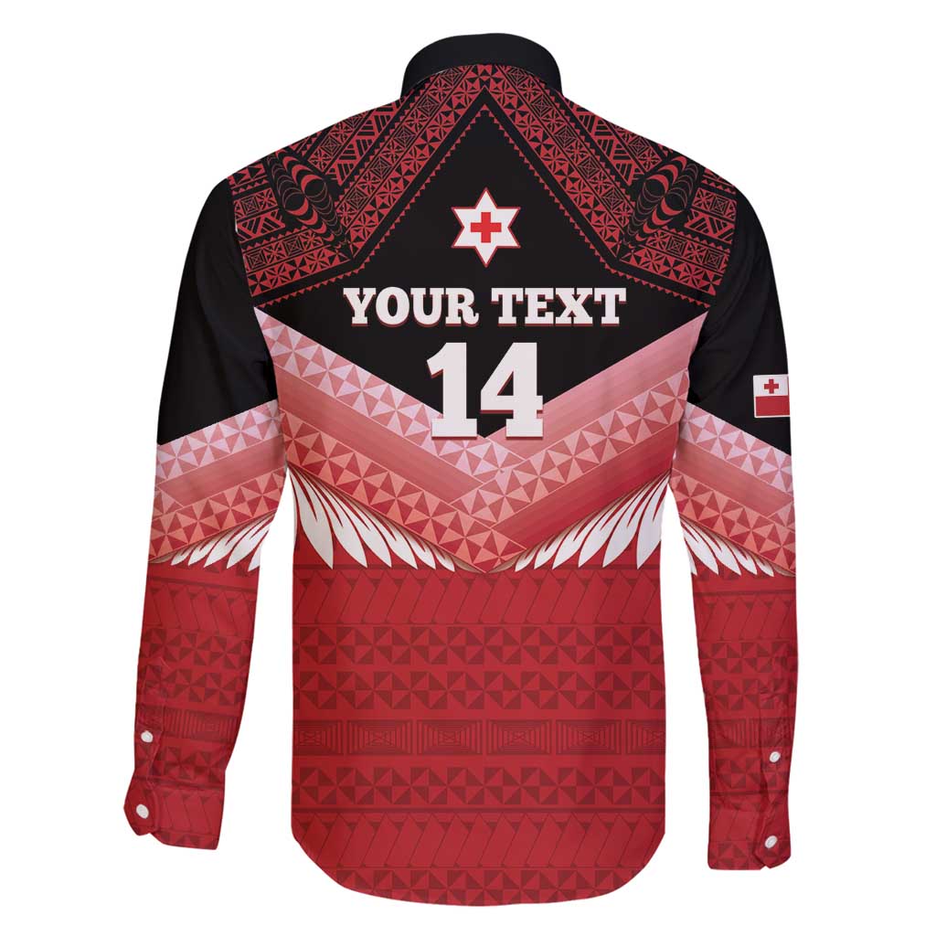 Custom Mate Maa Tonga XIII Family Matching Off Shoulder Short Dress and Hawaiian Shirt Tongan Kupesi Ngatu - Rugby Style LT14 - Polynesian Pride