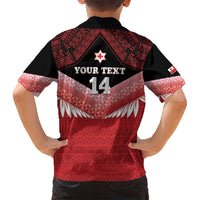 Custom Mate Maa Tonga XIII Family Matching Tank Maxi Dress and Hawaiian Shirt Tongan Kupesi Ngatu - Rugby Style LT14 - Polynesian Pride
