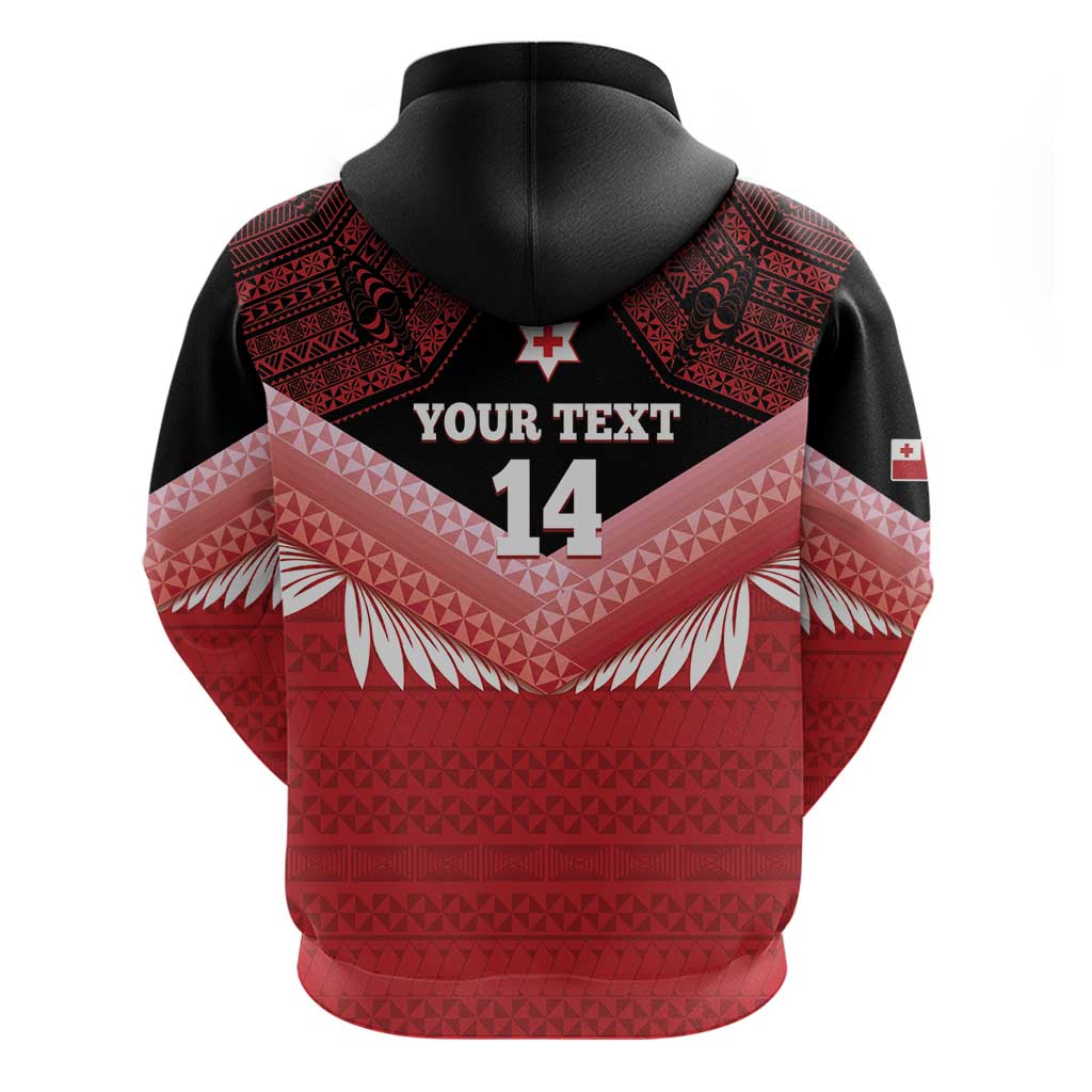 Custom Mate Maa Tonga XIII Hoodie Tongan Kupesi Ngatu - Rugby Style