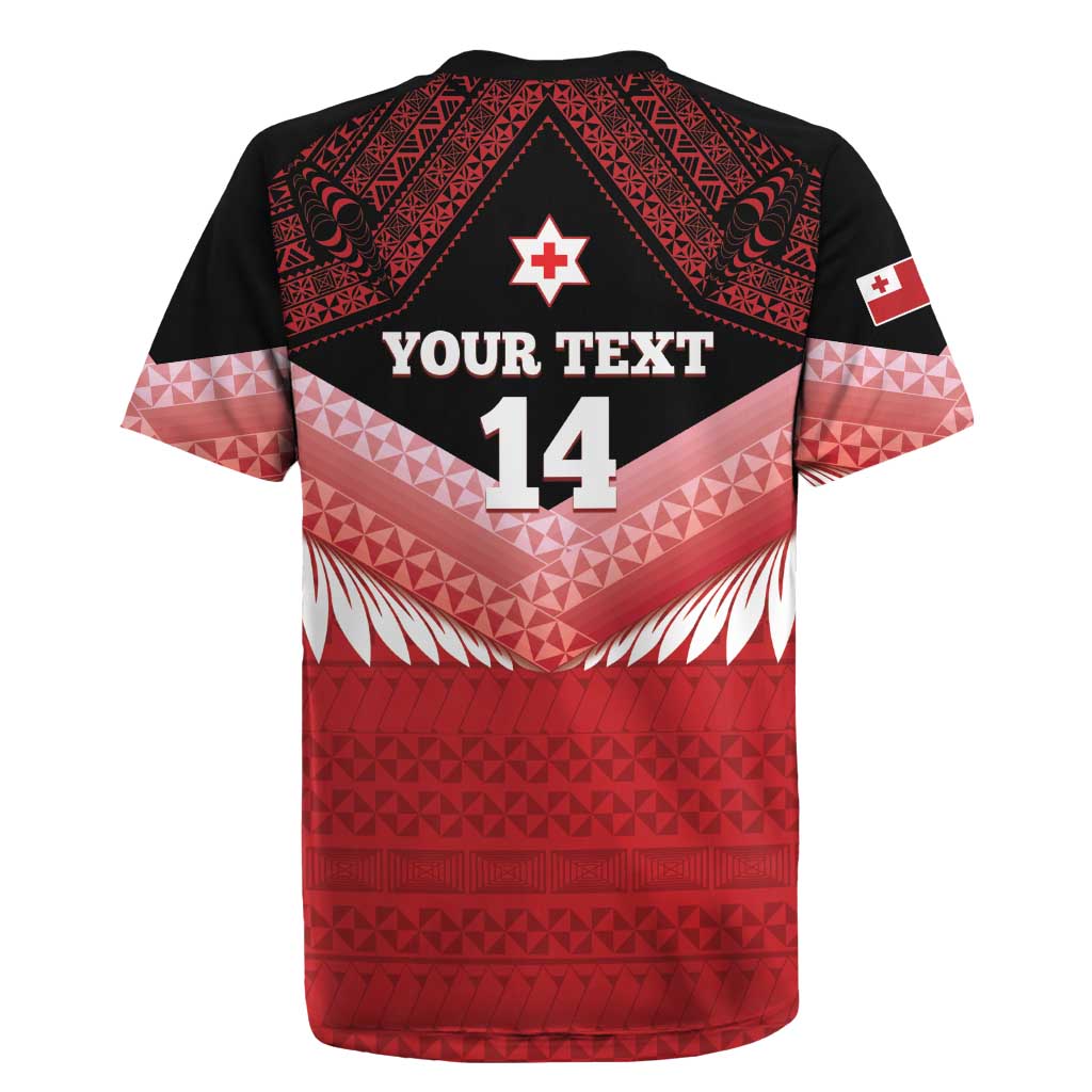 Custom Mate Maa Tonga XIII Rugby Jersey Tongan Kupesi Ngatu - Rugby Style