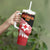 Personalised Mate Maa Tonga XIII Tumbler With Handle Tongan Kupesi Ngatu - Rugby Style
