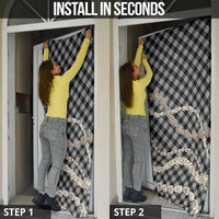 Black Aloha Hawaii Shell Lei Door Cover Palaka Hebrew Cone Honey Cowrie Elegant Curves - Polynesian Pride