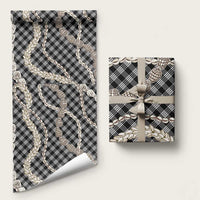 Black Aloha Hawaii Shell Lei Wrapping Paper Palaka Hebrew Cone Honey Cowrie Elegant Curves - Polynesian Pride