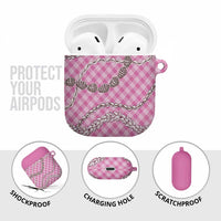 Pink Aloha Hawaii Shell Lei AirPods Case Palaka Hebrew Cone Honey Cowrie Elegant Curves - Polynesian Pride