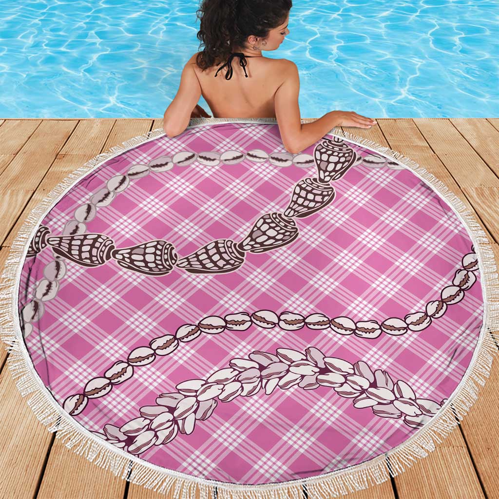 Pink Aloha Hawaii Shell Lei Beach Blanket Palaka Hebrew Cone Honey Cowrie Elegant Curves - Polynesian Pride