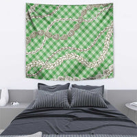 Green Aloha Hawaii Shell Lei Tapestry Palaka Hebrew Cone Honey Cowrie Elegant Curves - Polynesian Pride