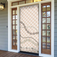 Beige Aloha Hawaii Shell Lei Door Cover Palaka Hebrew Cone Honey Cowrie Elegant Curves - Polynesian Pride