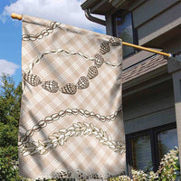 Beige Aloha Hawaii Shell Lei Garden Flag Palaka Hebrew Cone Honey Cowrie Elegant Curves - Polynesian Pride