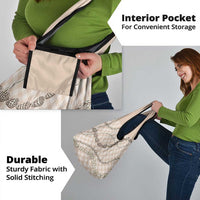 Beige Aloha Hawaii Shell Lei Grocery Bag Palaka Hebrew Cone Honey Cowrie Elegant Curves - Polynesian Pride