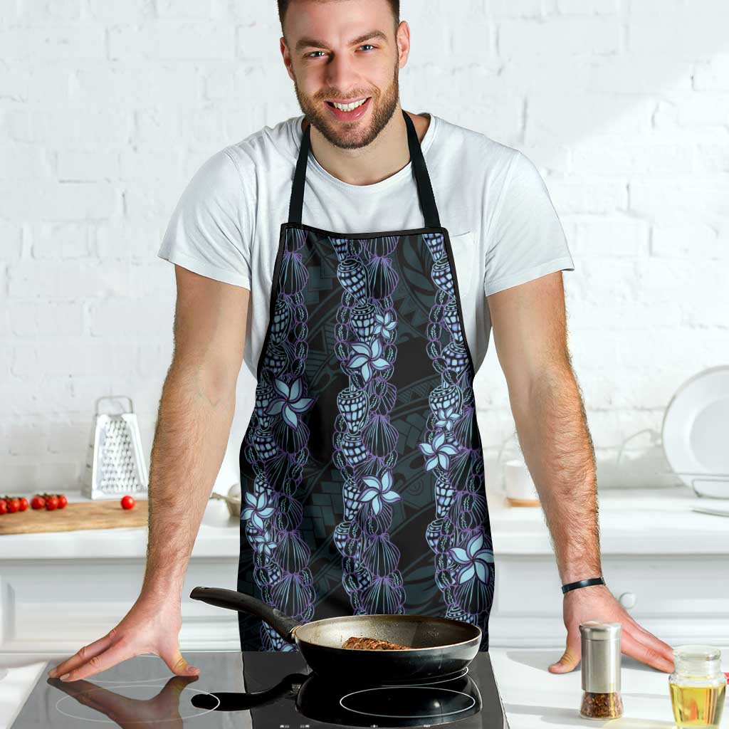 Purple Paradise Hawaii Shell Lei Apron Hawaiian Sunrise Shell Hebrew Cone Plumeria - Polynesian Pride