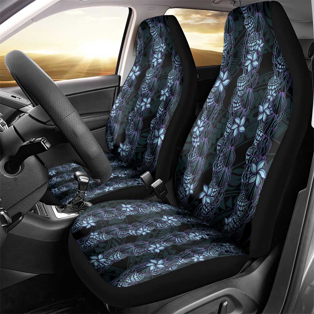 Purple Paradise Hawaii Shell Lei Car Seat Cover Hawaiian Sunrise Shell Hebrew Cone Plumeria - Polynesian Pride