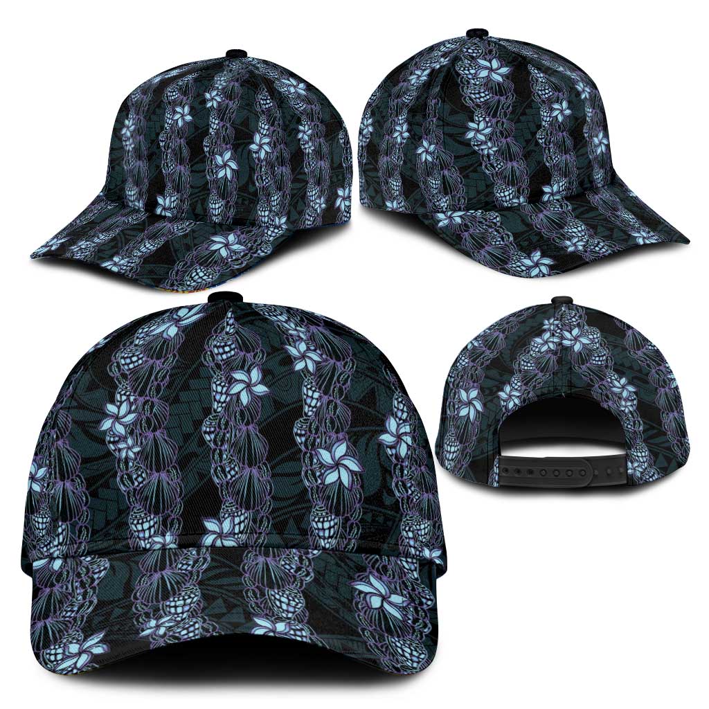 Purple Paradise Hawaii Shell Lei Classic Cap Hawaiian Sunrise Shell Hebrew Cone Plumeria - Polynesian Pride