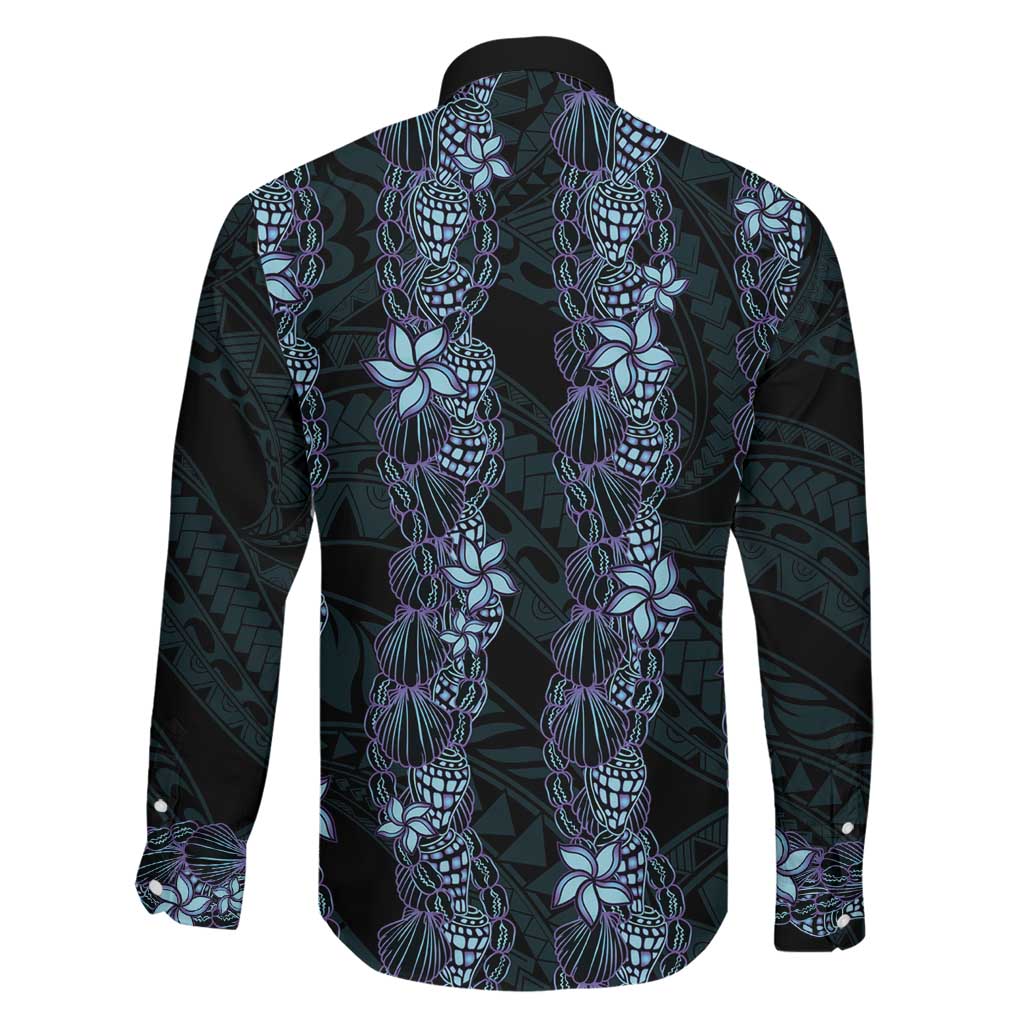 Purple Paradise Hawaii Shell Lei Family Matching Short Sleeve Bodycon Dress and Hawaiian Shirt Hawaiian Sunrise Shell Hebrew Cone Plumeria LT14 - Polynesian Pride