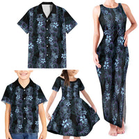 Purple Paradise Hawaii Shell Lei Family Matching Tank Maxi Dress and Hawaiian Shirt Hawaiian Sunrise Shell Hebrew Cone Plumeria LT14 - Polynesian Pride