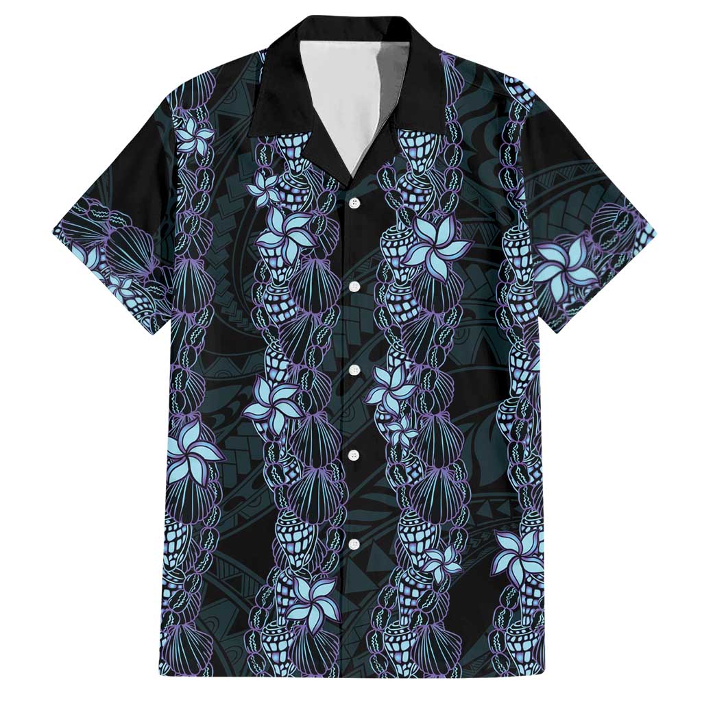 Purple Paradise Hawaii Shell Lei Hawaiian Shirt Hawaiian Sunrise Shell Hebrew Cone Plumeria - Polynesian Pride