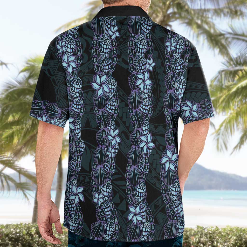 Purple Paradise Hawaii Shell Lei Hawaiian Shirt Hawaiian Sunrise Shell Hebrew Cone Plumeria - Polynesian Pride