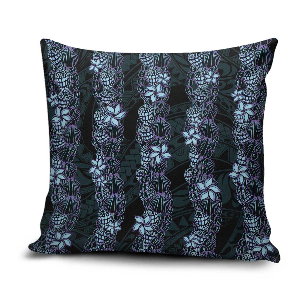 Purple Paradise Hawaii Shell Lei Pillow Cover Hawaiian Sunrise Shell Hebrew Cone Plumeria - Polynesian Pride