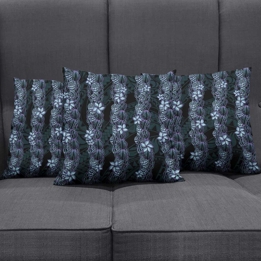 Purple Paradise Hawaii Shell Lei Pillow Cover Hawaiian Sunrise Shell Hebrew Cone Plumeria - Polynesian Pride