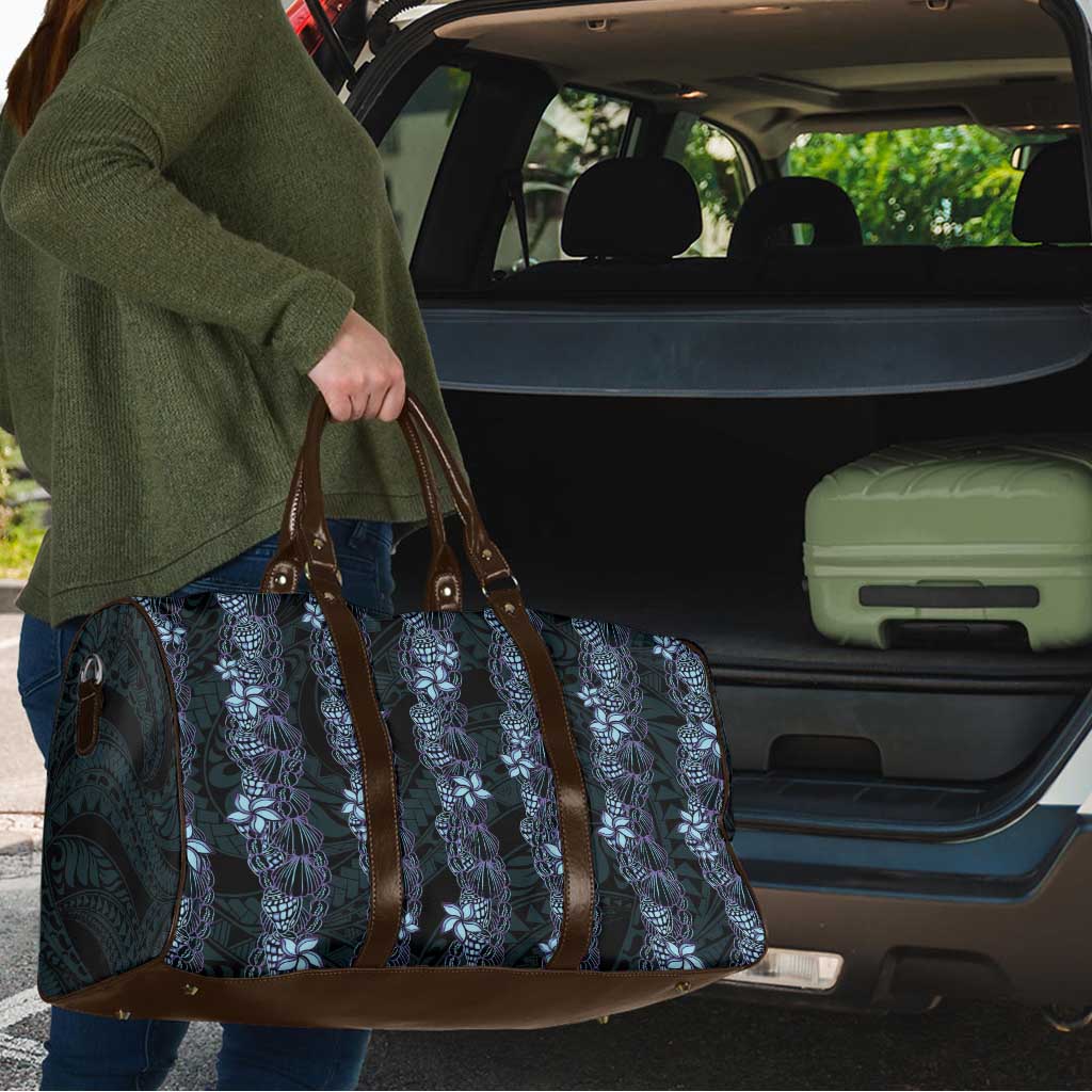 Purple Paradise Hawaii Shell Lei Travel Bag Hawaiian Sunrise Shell Hebrew Cone Plumeria - Polynesian Pride