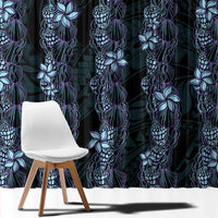 Purple Paradise Hawaii Shell Lei Window Curtain Hawaiian Sunrise Shell Hebrew Cone Plumeria - Polynesian Pride