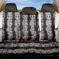 Black and Beige Hawaii Shell Lei Back Car Seat Cover Hawaiian Sunrise Shell Hebrew Cone Plumeria - Polynesian Pride