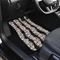 Black and Beige Hawaii Shell Lei Car Mats Hawaiian Sunrise Shell Hebrew Cone Plumeria - Polynesian Pride
