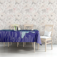 Polynesia Sea Turtle Tablecloth Happy Valentine Day Polynesian - Dark Cyan LT14 - Polynesian Pride