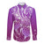 Polynesia Valentine Day Long Sleeve Button Shirt Polynesian Sea Turtle Purple Version LT14 Unisex Purple - Polynesian Pride