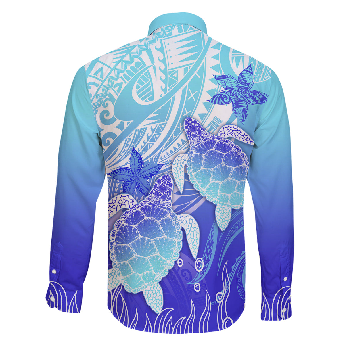 Polynesia Valentine Day Family Matching Tank Maxi Dress and Hawaiian Shirt Polynesian Sea Turtle Turquoise Version LT14 - Polynesian Pride