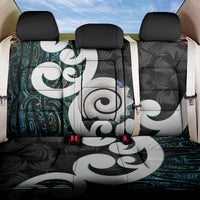 Aotearoa Koru Back Car Seat Cover Cyan Maori Paua Shell Mix Silver Fern LT14 One Size Black - Polynesian Pride
