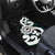 Aotearoa Koru Car Mats Cyan Maori Paua Shell Mix Silver Fern