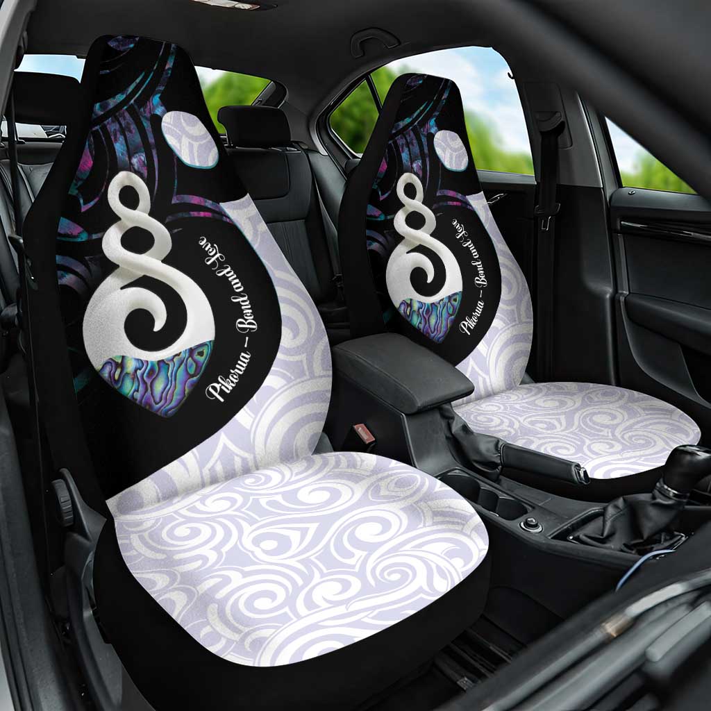 Aotearoa Pikorua Car Seat Cover NZ Twist - Bond And Love LT14 One Size White - Polynesian Pride