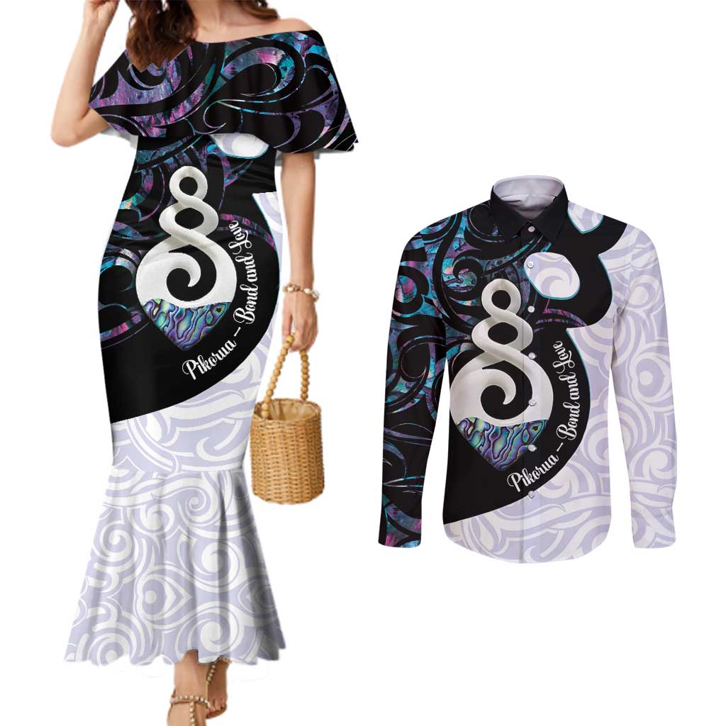Aotearoa Pikorua Couples Matching Mermaid Dress and Long Sleeve Button Shirt NZ Twist - Bond And Love