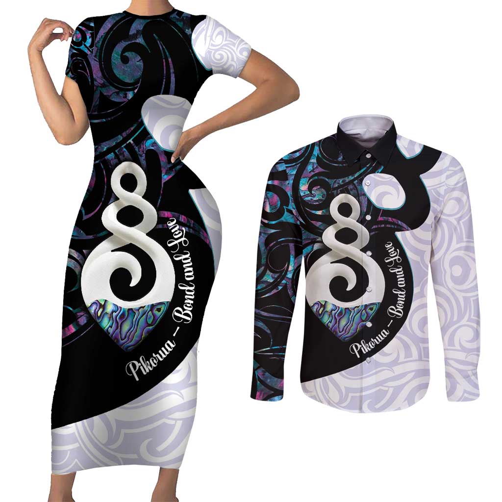 Aotearoa Pikorua Couples Matching Short Sleeve Bodycon Dress and Long Sleeve Button Shirt NZ Twist - Bond And Love