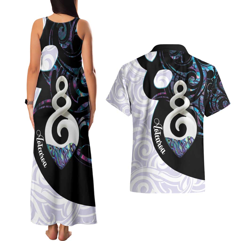 Aotearoa Pikorua Couples Matching Tank Maxi Dress and Hawaiian Shirt NZ Twist - Bond And Love
