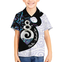 Aotearoa Pikorua Family Matching Long Sleeve Bodycon Dress and Hawaiian Shirt NZ Twist - Bond And Love LT14 Son's Shirt White - Polynesian Pride