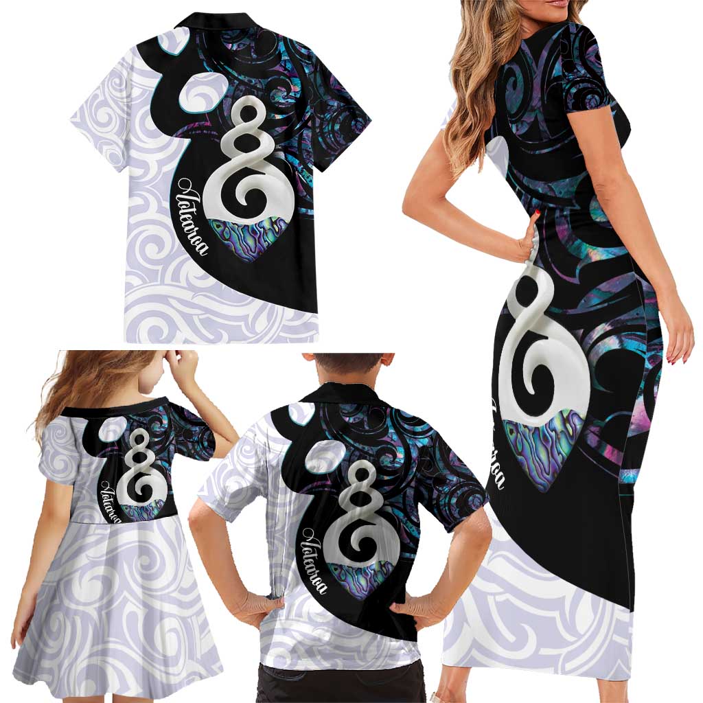 Aotearoa Pikorua Family Matching Short Sleeve Bodycon Dress and Hawaiian Shirt NZ Twist - Bond And Love LT14 - Polynesian Pride