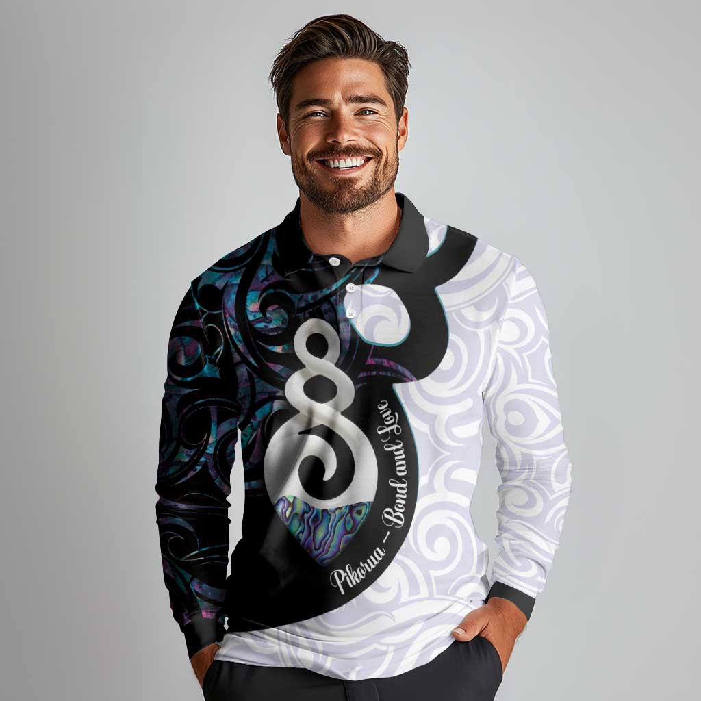 Aotearoa Pikorua Long Sleeve Polo Shirt NZ Twist - Bond And Love