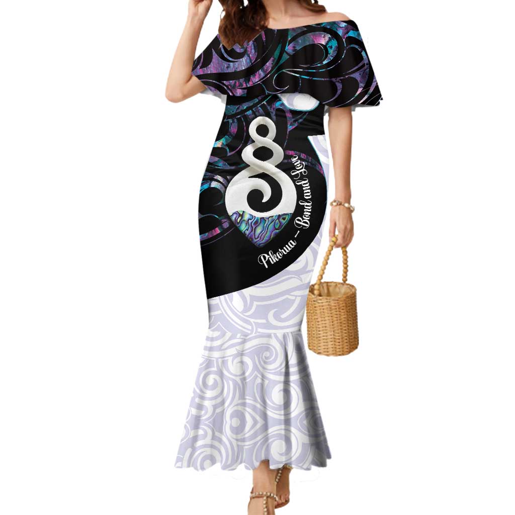 Aotearoa Pikorua Mermaid Dress NZ Twist - Bond And Love LT14 Women White - Polynesian Pride