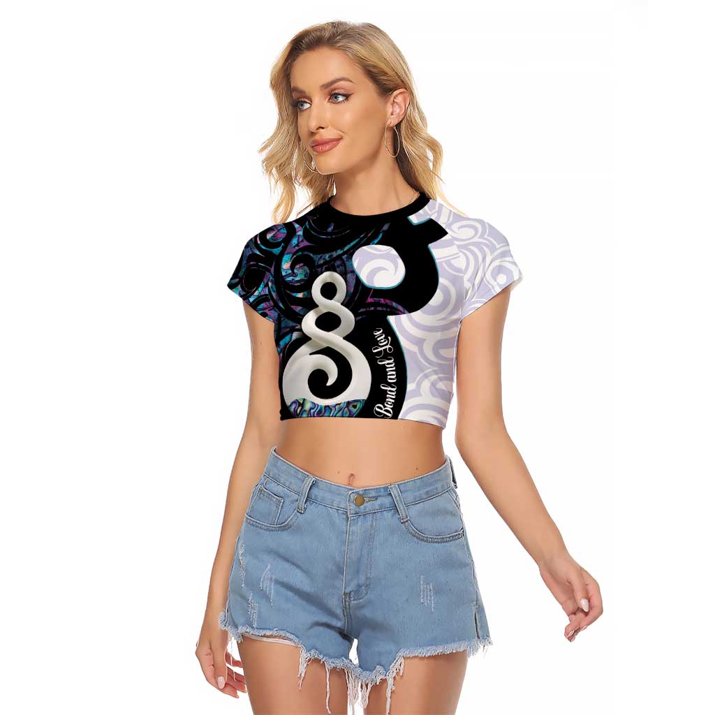 Aotearoa Pikorua Raglan Cropped T Shirt NZ Twist - Bond And Love