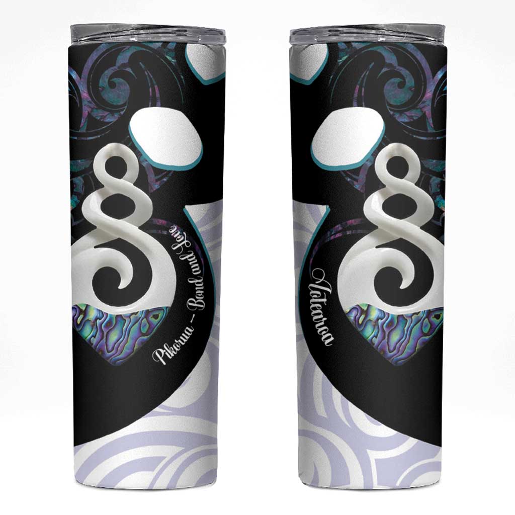 Aotearoa Pikorua Skinny Tumbler NZ Twist - Bond And Love LT14 White - Polynesian Pride