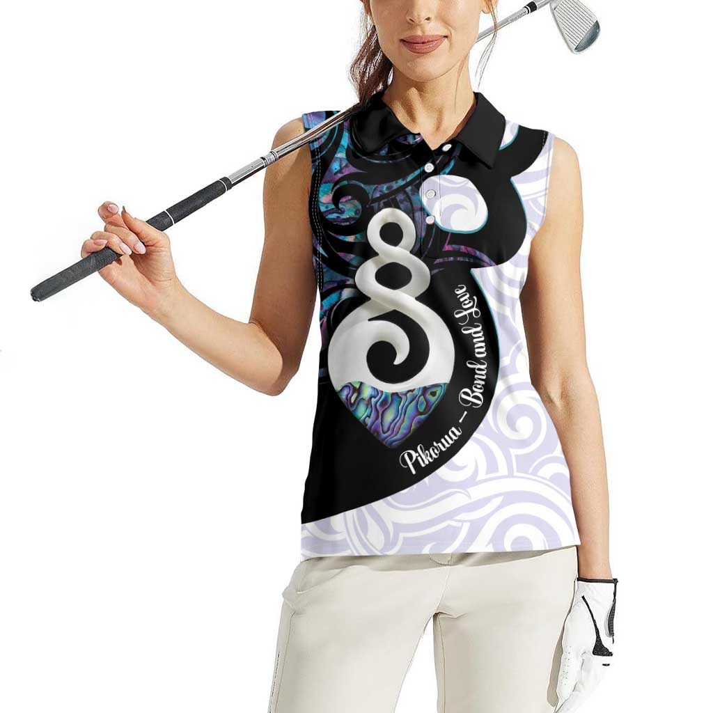Aotearoa Pikorua Women Sleeveless Polo Shirt NZ Twist - Bond And Love