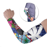 United States Guam Arm Sleeves USA Eagle Guahan Seal Bougainvillea - Polynesian Pride