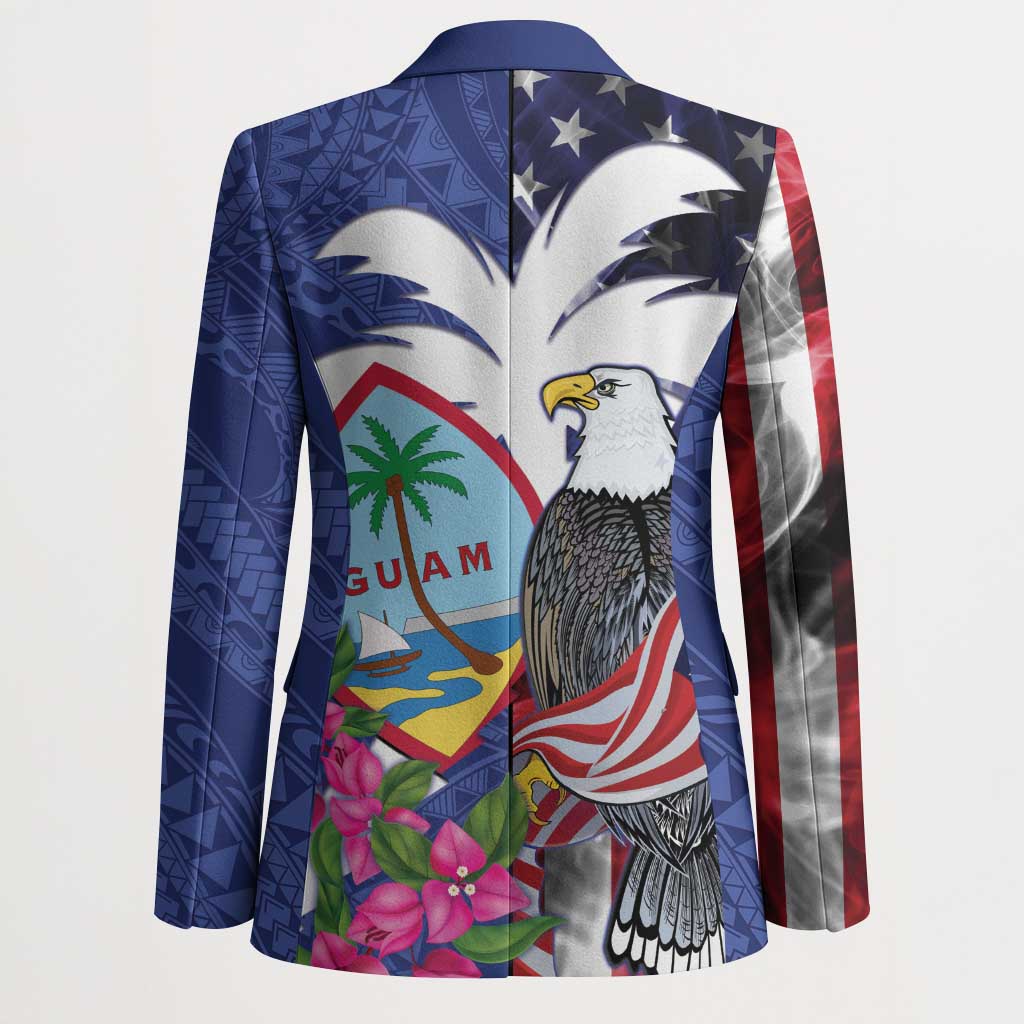 United States Guam Blazer USA Eagle Guahan Seal Bougainvillea - Polynesian Pride
