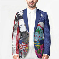 United States Guam Blazer USA Eagle Guahan Seal Bougainvillea - Polynesian Pride