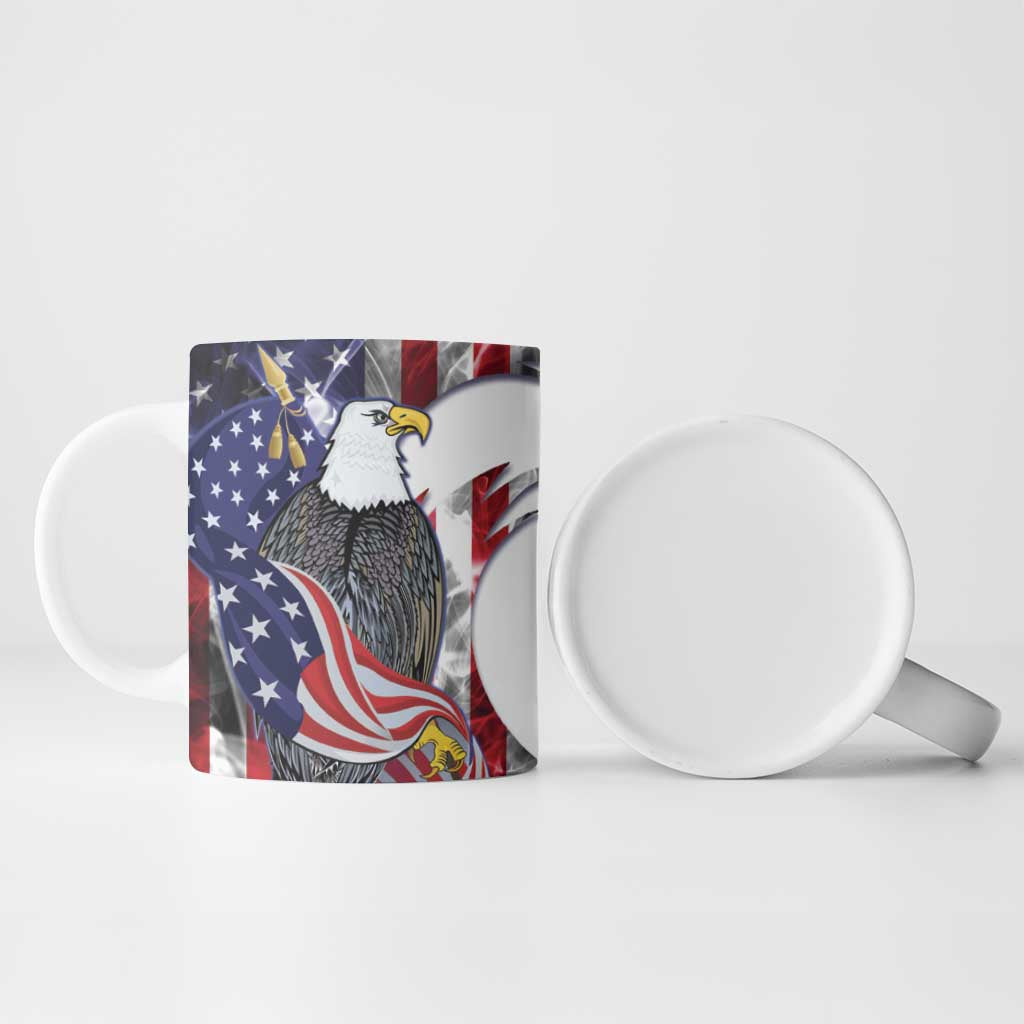 United States Guam Ceramic Mug USA Eagle Guahan Seal Bougainvillea - Polynesian Pride