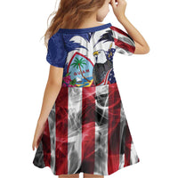 United States Guam Family Matching Puletasi and Hawaiian Shirt USA Eagle Guahan Seal Bougainvillea LT14 - Polynesian Pride